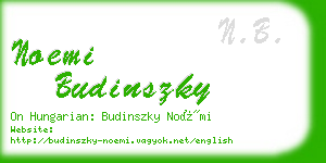 noemi budinszky business card